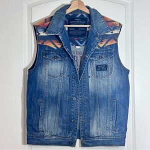 Parish Nation Jeans Vest Size XL an American brand clothing Cotton Western Boho